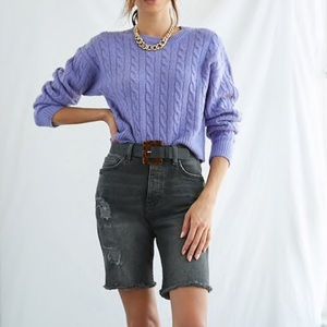 Periwinkle Cableknit Sweater